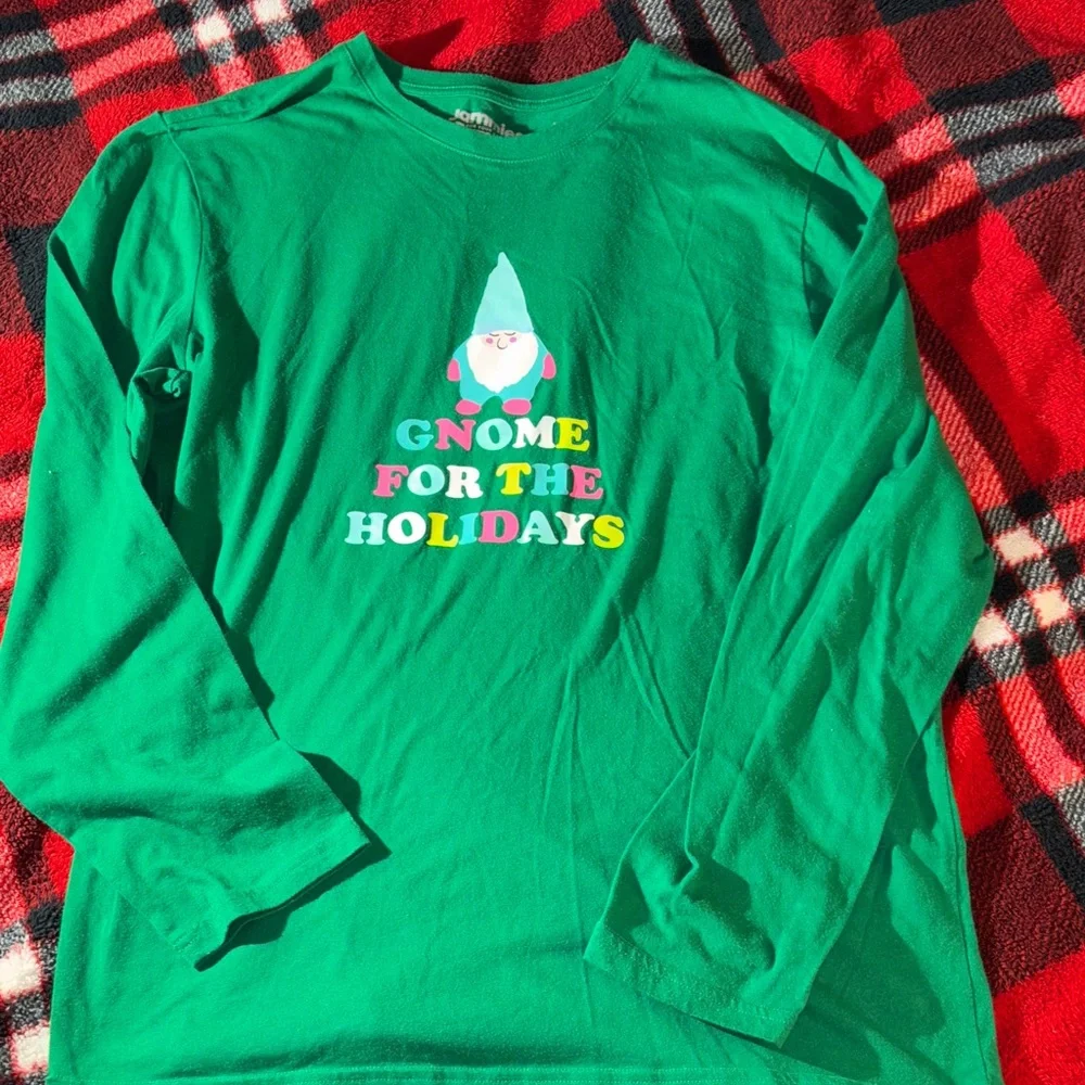 Jammies for your families Green Holiday Gnome Shirt men’s size medium